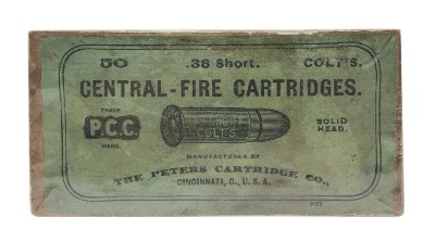 ".38 Short Colt`s CF EMPTY Box (AM393)" - Image 1 of 2