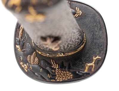 "Japanese Koto Tanto by Kanekuni with Samurai-Themed Koshirae (12348070)(DTX)" - Image 13 of 14