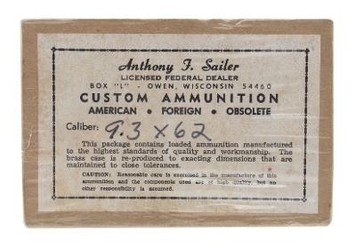 "9,3x62Caliber For Big Game (AM890)" - Image 1 of 1
