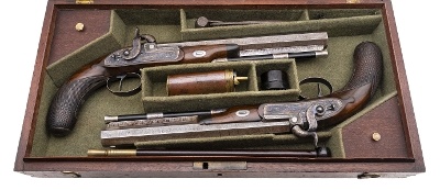 "Very Fine Cased Pair of Percussion Pistols by John Manton (AH6768) CONSIGNMENT" - Image 3 of 17