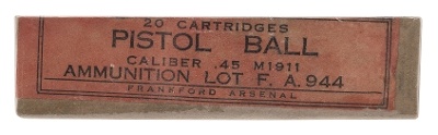".45 1911 Pistol Ball From Frankford Arsenal (AM685)" - Image 1 of 1