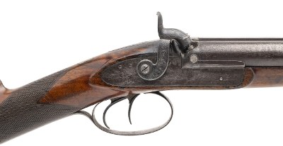 "Double Barrel Percussion Shotgun by Samuel Nock (AS106) " - Image 2 of 13