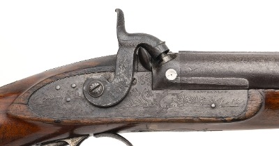 "Double Barrel Percussion Shotgun by Samuel Nock (AS106) " - Image 3 of 13