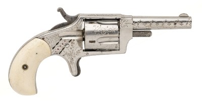 "Excellent Factory Engraved Hopkins & Allen Ranger No. 2 W/ Piteado Holster (50924) " - Image 3 of 10