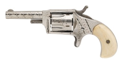 "Excellent Factory Engraved Hopkins & Allen Ranger No. 2 W/ Piteado Holster (50924) " - Image 2 of 10