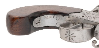 "Rare 3 Barrel Flintlock Pocket Pistol (51006) " - Image 7 of 7
