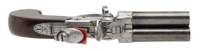 "Rare 3 Barrel Flintlock Pocket Pistol (51006) " - Image 4 of 7