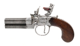 "Rare 3 Barrel Flintlock Pocket Pistol (51006) " - Image 2 of 7