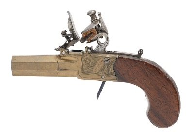 "Very Fine Pair of Brass Frame and Barrel Flintlock Pistols (50996) " - Image 9 of 13