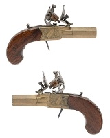 "Very Fine Pair of Brass Frame and Barrel Flintlock Pistols (50996) " - Image 1 of 13