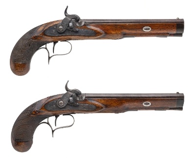 "German George Ludwig Rasch of Braunschweig Pair of Percussion Pistols (74225) " - Image 1 of 17