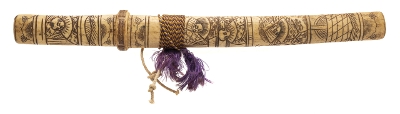 "Daisho Set of Souvenir Tantos with Carved Bone Saya (72111)&nbsp; " - Image 3 of 8