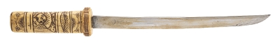 "Daisho Set of Souvenir Tantos with Carved Bone Saya (72111)&nbsp; " - Image 1 of 8