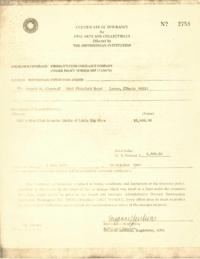 "Historically Important Indian War Club Surrendered by Little Big Horn Chief Gall Ex. Smithsonian (75477)&nbsp; " - Image 24 of 25