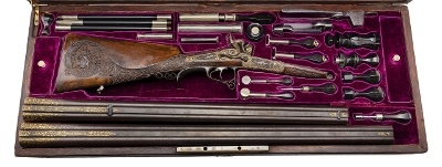 "Exquisite Exhibition Grade Cased Rifle Shotgun Combo by Mathias Mach of Prague  (76665)" - Image 1 of 23