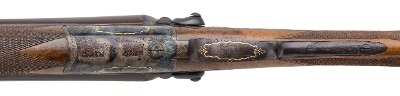"ANTIQUE BELGIAN SXS DAMASCUS HAMMER GUN 16 GAUGE (76319)" - Image 6 of 6