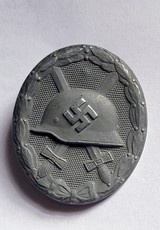 German WW II early black wound badge L24 marked LDO RARE! - 1 of 15
