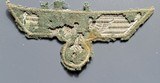 German WW II silver wire brocade breast eagle used by officers and EM mothed. - 2 of 7