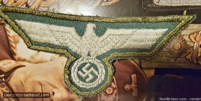 German WW II rare French occupation made EM breast eagle.