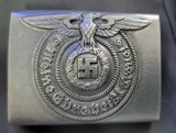 German WW II Waffen SS Belt Buckle, well-marked with RZM and SS runes! - 1 of 10