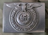 German WW II Waffen SS Belt Buckle, well-marked with RZM and SS runes! - 6 of 9