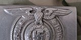 German WW II Waffen SS Belt Buckle, well-marked with RZM and SS runes! - 8 of 9