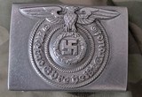 German WW II Waffen SS Belt Buckle, well-marked with RZM and SS runes! - 1 of 9