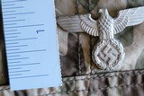 German WW II small aluminum cap eagle pin-back in great shape - 5 of 6