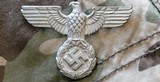German WW II small aluminum cap eagle pin-back in great shape - 3 of 6