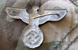 German WW II small aluminum cap eagle pin-back in great shape - 4 of 6