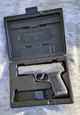 Gorgeous Ruger P89 2-tone 9mm pistol unfired in factory case with mag loading tool. - 1 of 6