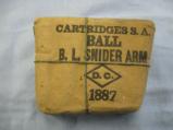 .577 Breech Loading Snider Cartridges In Their Original Wrapper And Tie String - 1 of 5