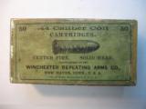 Winchester .44 Caliber Colt Center Fire Solid Head Cartridges, Great Label - 1 of 3