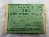 Kynoch .360 Black Powder Express Cartridges, 10 Round Box - 1 of 5