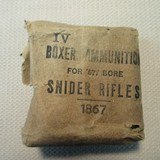 .577 Snider Rifle 1867 Boxer Ammunition Packet - 1 of 3