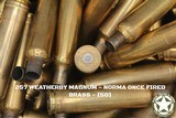 257 Weatherby Magnum - Nosler Once Fired Brass (50) - 1 of 5