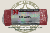 Hornady "Custom Grade" 380 Auto Die Set - NIB #546518 - FREE SHIPPING