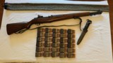 Springfield M1 Garand 30.06 Rifle with extras Bayonet, Scabbard, 240 Rounds, 30 clips, Sling, Military Collectibles - 1 of 15