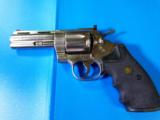 Colt Python Police.357 with 4" Barrel, Satin Stainless Steel in Excellent Condition with Box and Papers, MUST SEE ! - 1 of 15