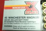 cal. 45 WINCHESTER MAGNUM 260 GRHOLLOW SOFT POINT 4 FACTORY WINCHESTER BOXES TOTAL 80 ROUNDS - 2 of 3