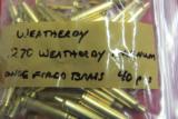 LOT OF 40 CAL. 270 WEATHERBY MAG. CASES ONCE FIRED - 4 of 5
