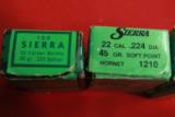 Sierra 22 cal Bullet Heads Qty 375 assorted weights N.I.B. - 2 of 5