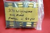CAL. 270 WINCHESTER QUANTITY 50 ONCE FIRED FEDERAL BRASS CASES IN EXCELLENT CONDITION - 3 of 3