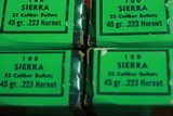 Sierra Bullets .223 Hornet 45 grain 22 caliber Soft Point Quantity 455 bullets - 2 of 3