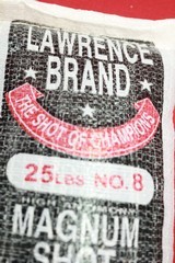 A NEW SEALED 25 POUND BAG OF LAWRENCE BRAND MAGNUM LEAD SHOT No. 8 SIZE. - 2 of 6
