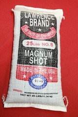 A NEW SEALED 25 POUND BAG OF LAWRENCE BRAND MAGNUM LEAD SHOT No. 8 SIZE. - 6 of 6