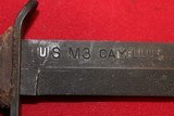 US M3 Camillus WW2 Fighting Knife with M8 Leather Camillus Scabbard - 3 of 6