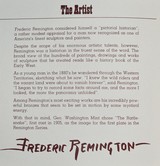 Frederic Remington THE RATTLESNAKE Sterling Silver Plate 22 oz troy Washington Mint 1972 - 8 of 13