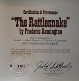 Frederic Remington THE RATTLESNAKE Sterling Silver Plate 22 oz troy Washington Mint 1972 - 7 of 13