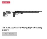 MDT ACC Chassis for Anschutz 1710 Like New Carbon Gray